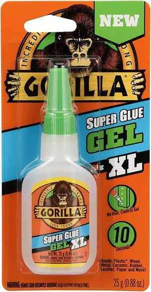 Gorilla Super Glue Gel: 25g bottle / XL (Clear)