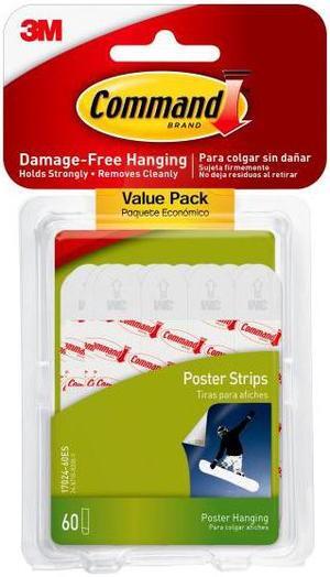 Command Small Poster Strips [Removable]: 60-pack (White)