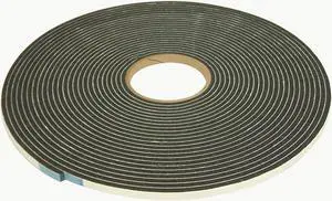 JVCC Low-Density PVC Foam Tape [Single-Sided, Closed Cell] (SCF-01): 1/2 in. x 50 ft. x 3/16 in. thick (Black)