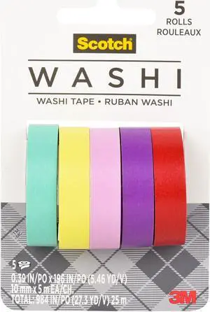 Scotch Washi Tape [5-Pack]: 5-pack (Tropical Design)