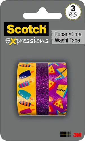 Scotch Expressions Washi Tape [3-Pack]: 3-pack / Assorted (3 patterns) Style #10 *3-pack