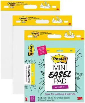 Post-it Super Sticky Mini Easel Pad: 15 in. x 18 in. / 20 sheets / 3-pack (White) *20 sheets
