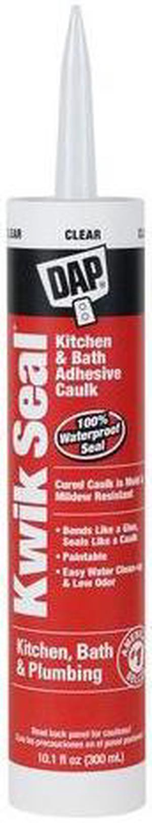 DAP KWIK SEAL Kitchen  Bath Adhesive Caulk 101 fl oz cartridge Clear