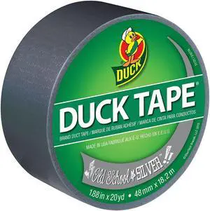 Duck Brand Solid Color Duct Tape: 1.88 in. x 60 ft. (Old School Silver)