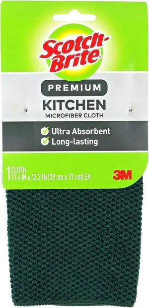Scotch-Brite Premium Kitchen Microfiber Cloth: Cloth / 1-pack (Green)