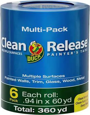 Duck Brand Clean Release 14-Day Blue Painters Tape: 0.94 in. x 60 yds. (Blue) *6-pack
