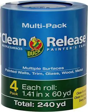 Duck Brand Clean Release 14-Day Blue Painters Tape: 1.41 in. x 60 yds. (Blue) *4-pack