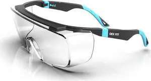 Muveen 2X Anti-Fog Over The Glasses Safety Glasses: Universal Size / Clear Lens (Orange)