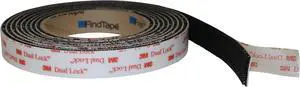 3M Dual Lock Type 400 Reclosable Fastener [Black / Acrylic Adhesive] (SJ3551): 1/2 in. x 10 ft. (Black)