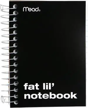 Mead Fat Lil' Notebook: 4 in. x 5-1/2 in. (Black)