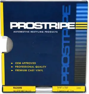 Sharpline Prostripe Pinstriping Tape [MultiStripe]: 5/16 in. x 50 yds. (Silver Metallic) *double-stripe