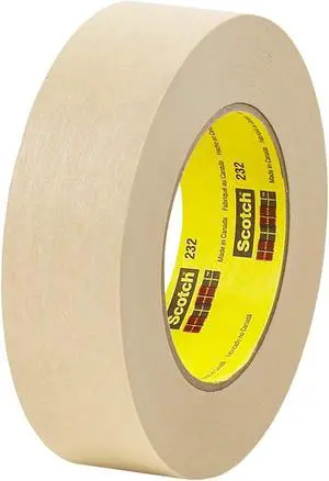 3M High Performance Masking Tape (232): 2 in. (48mm actual) x 60 yds. (Natural)