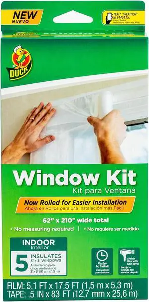 Duck Brand Rolled Window Insulation Kit: 62 in. x 210 in. (Clear) *5 pieces
