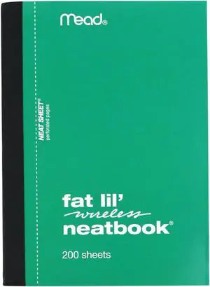Mead Fat Lil' Neatbook: 4 in. x 5-1/2 in. (Green)