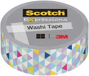 Scotch Expressions Washi Tape: 0.59 in. x 393 in. (Pastel Triangles)