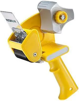 Excell Industrial Carton Sealing Tape Dispenser [Push-Flap] (RT-82276): For tape up to 2" wide (Yellow)