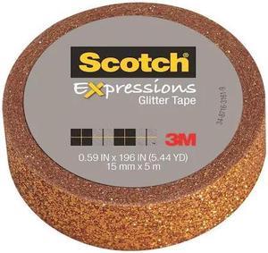 Scotch Expressions Glitter Tape: 0.59 in. x 196 in. (Bright Orange)