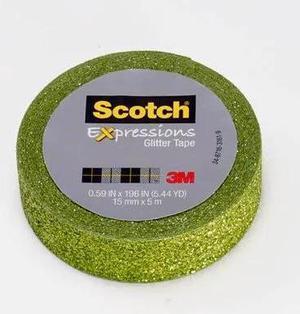 Scotch Expressions Glitter Tape: 0.59 in. x 196 in. (Lime Green)
