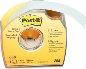 Post-it Labeling and Cover-Up Tape: 1 in. x 700 in. (White)