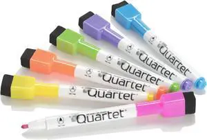 Quartet  ReWritables Mini Dry-Erase Markers [Magnetic]: 6-pack / Assorted (Vivid Colors) *6-pack