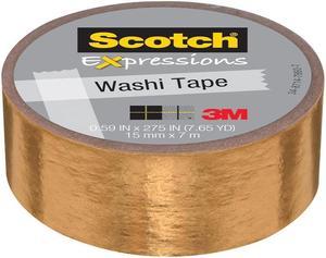 Scotch Expressions Foil Washi Tape: 0.59 in. x 393 in. (Gold Foil)