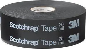 3M Scotchrap All-Weather Corrosion Protection Tape [20 mil] (51): 2 in. x 100 ft. (Black / With Printing)