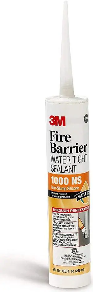 3M Fire Barrier Sealant: 10.1 fl. oz. cartridge / Water Tight / 3 hour (Grey)