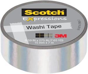 Scotch Expressions Iridescent Washi Tape: 0.59 in. x 393 in. (Iridescent White)