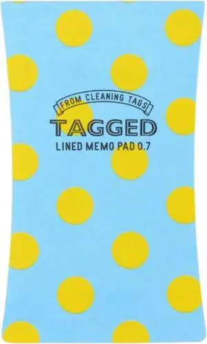 Tagged Outdoor Memo Pad: 2-3/5 in. x 4.4 in. (Yellow/Blue Polka Dot)