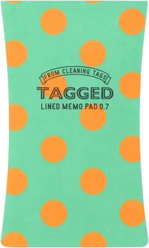 Tagged Outdoor Memo Pad: 2-3/5 in. x 4.4 in. (Orange/Green Polka Dot)