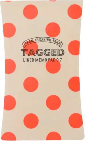 Tagged Outdoor Memo Pad: 2-3/5 in. x 4.4 in. (Red/White Polka Dot)