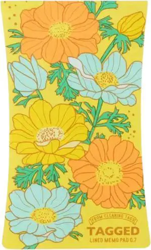 Tagged Outdoor Memo Pad: 2-3/5 in. x 4.4 in. (Yellow Flowers)