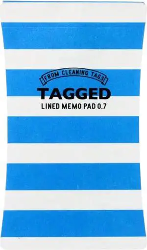 Tagged Outdoor Memo Pad: 3 in. x 5 in. (Blue Stripe)