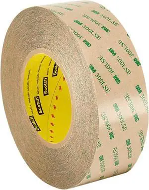 3M Double-Sided Polyester Film Tape (9495LE): 2 in. (48mm actual) x 60 yds. (Clear)