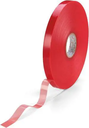FindTape Finger-Lift Double-Sided Film Tape [Extended Liner] (Red-FL): 1 in. x 250 yds. (Clear)