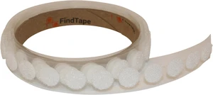 FindTape 1/2-inch Diameter Hook and Loop Self-Adhesive Dots: 70 per roll / Loop-Side Only (White) FindTape 1/2-inch Diameter Hook and Loop Self-Adhesive Dots: 70 per roll / Loop-Side Only (White)