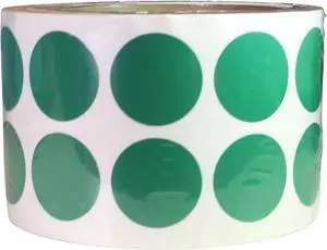 JVCC Vinyl Dots On A Roll (V-DCD): 1 in. width (Green) *1,000 pack