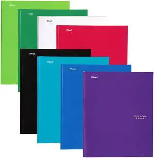 Five Star Pocket and Prong Folder [Solid Colors]: 9 in. x 11 in. (Color May Vary)