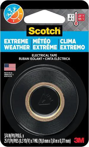 Scotch Extreme Weather Vinyl Electrical Tape: 3/4 in. x 300 in. (Black)