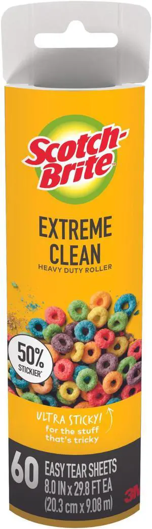 Scotch-Brite Copy of 50% Stickier Lint Rollers & Refills: 8 in. width *60 sheets refill