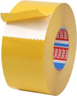 tesa Double Sided White PVC Tape (4970): 3 in. (72mm actual) x 60 yds. (White)