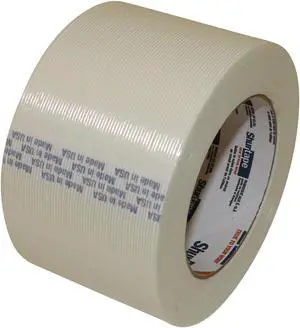 Shurtape Economy Grade Filament Strapping Tape (GS-490): 3 in. (72mm actual) x 60 yds. (White)