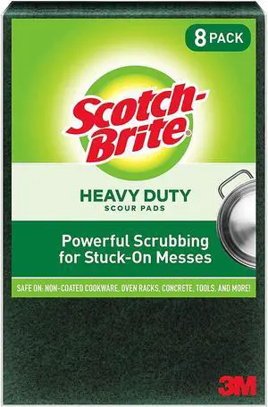Scotch-Brite Heavy Duty Scour Pads: 9 in. x 6 in. (Green) *8-pack