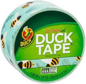 Duck Brand Printed Duct Tape [Prints & Patterns]: 1.88 in. x 30 ft. (Botanical Bees)