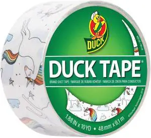 Duck Brand Printed Duct Tape [Prints & Patterns]: 1.88 in. x 30 ft. (Whimsical Unicorns)