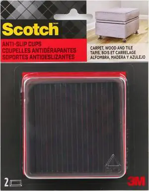 Scotch Anti-Slip Cups: 3 in. x 3 in. (Brown) *2-pack