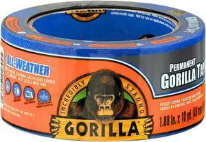 Gorilla Permanent All Weather Tape [Butyl Rubber]: 1.88 in. x 30 ft. (Black)