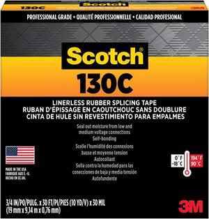 Scotch Linerless Rubber Splicing Tape (130C): 3/4 in. x 30 ft. (Black)
