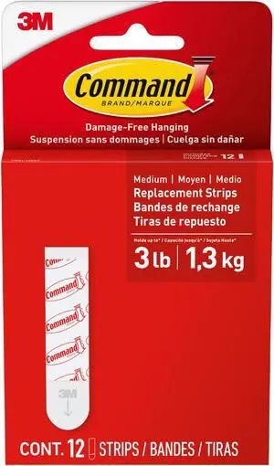 Command Medium Refill Strips [Removable]: 12-pack (White) *12-pack