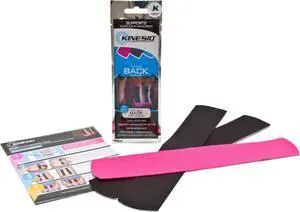 Kinesio Pre-Cut Kinesiology Tape: 3 strips/package (Wrist Strips / Black & Blue)